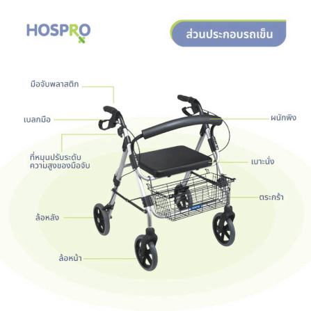 รถเข็นพยุงเดิน HOSPRO H-RT965LH-1_3